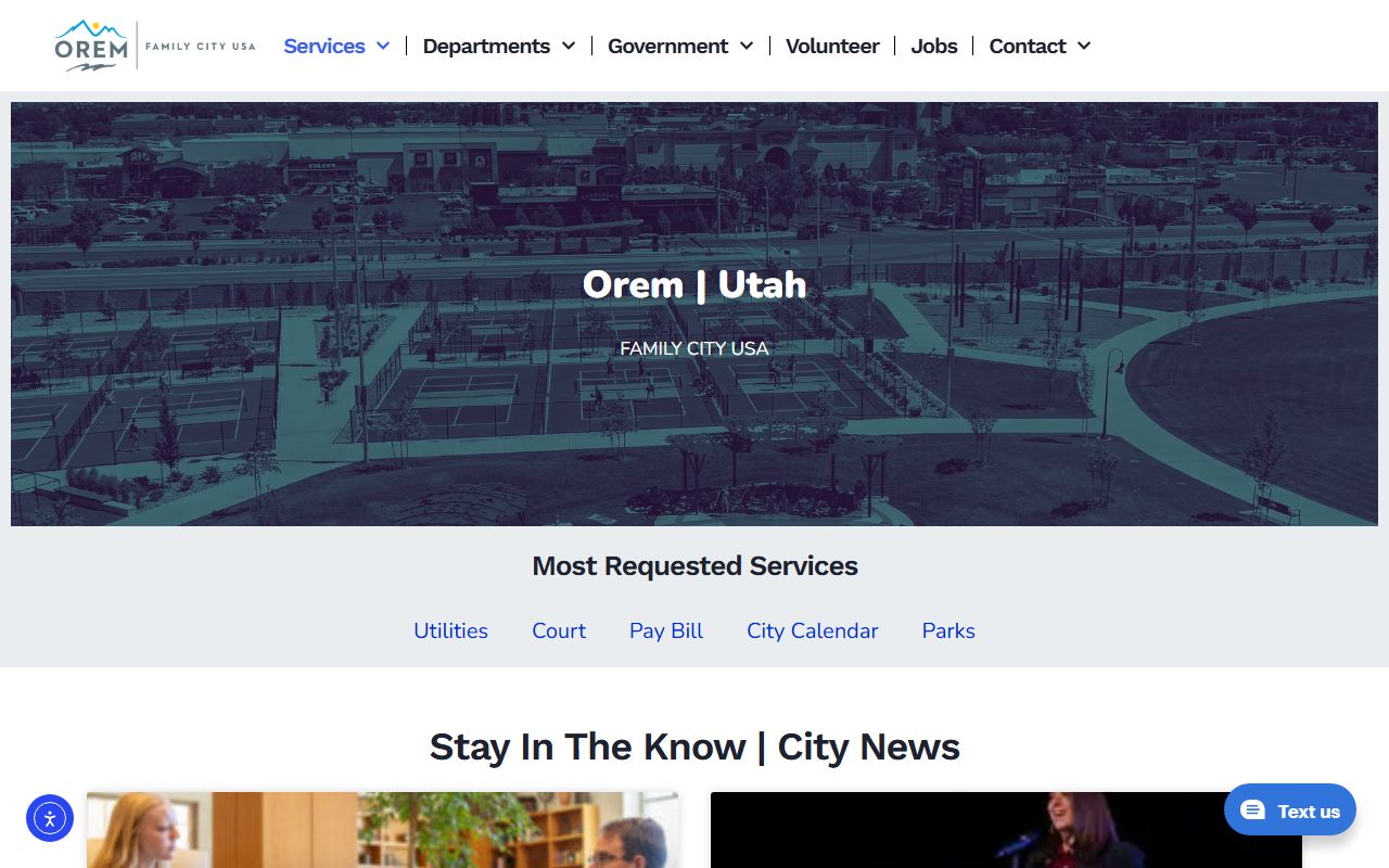 Orem Marriage Records city website