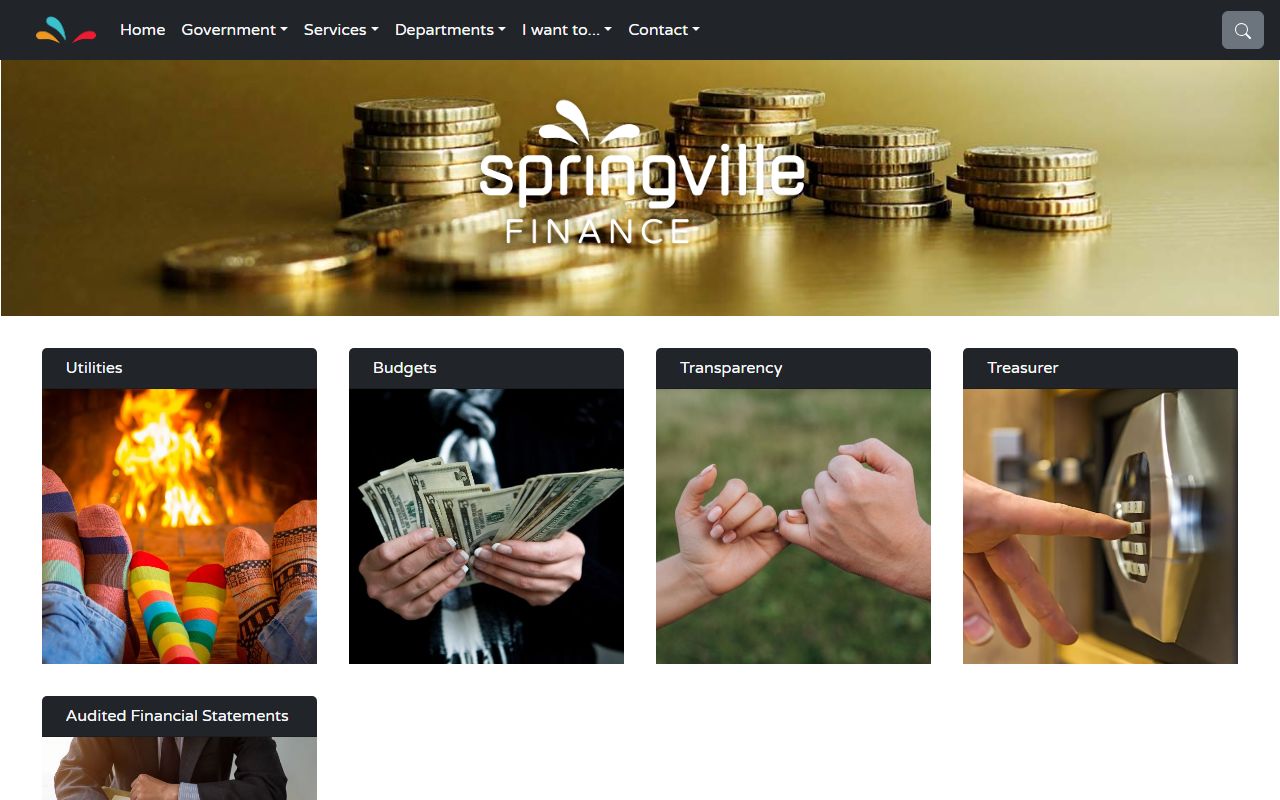 Springville marriage records finance department page