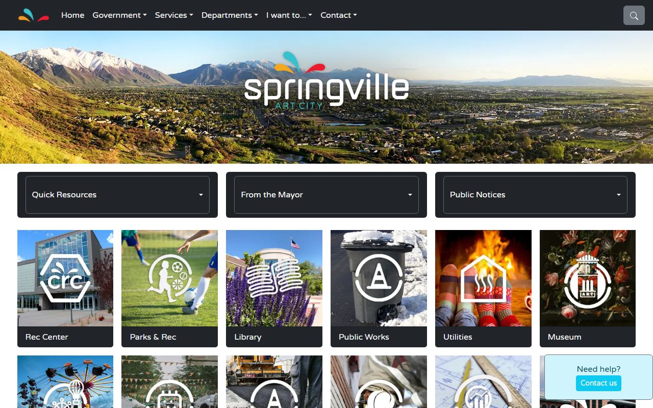 Springville marriage records city website