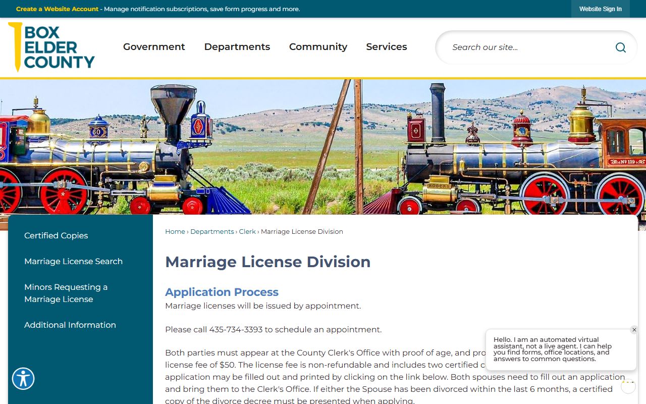 Brigham City Marriage Records Box Elder County license division