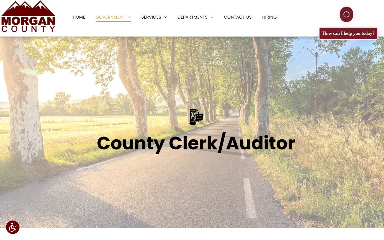 Morgan County Marriage Records county clerk page