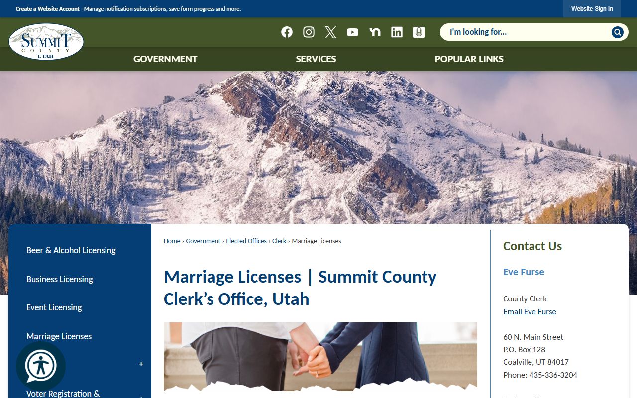 Summit County Marriage Records marriage licenses page