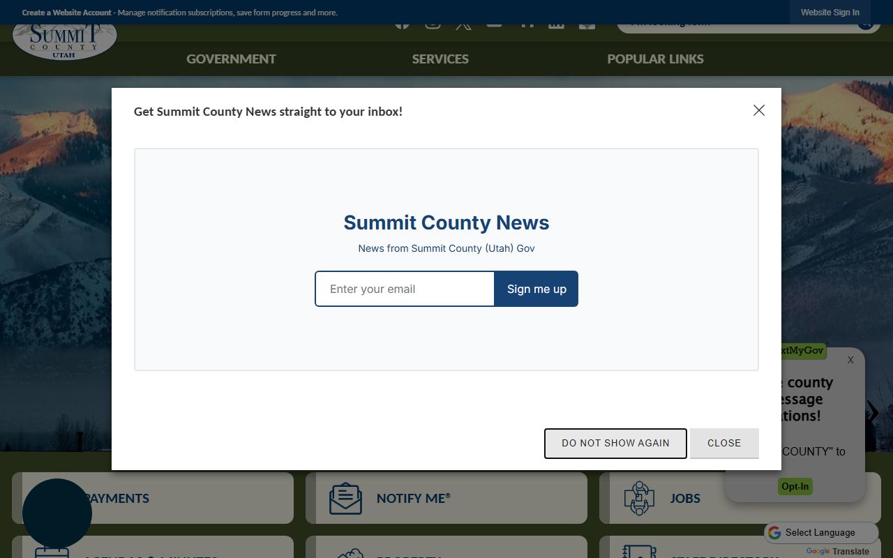 Summit County Marriage Records county website