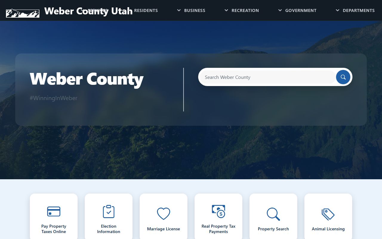 Weber County marriage records county website